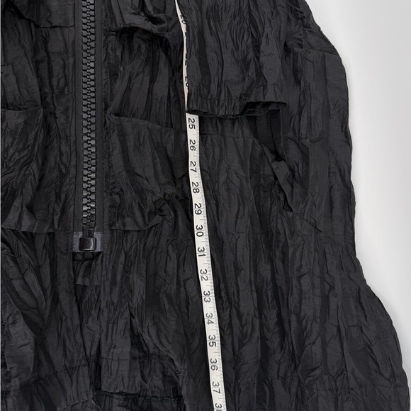 Nanako Black Crinkle Textured Full Zip Duster Jacket Men's - Picture 6 of 8